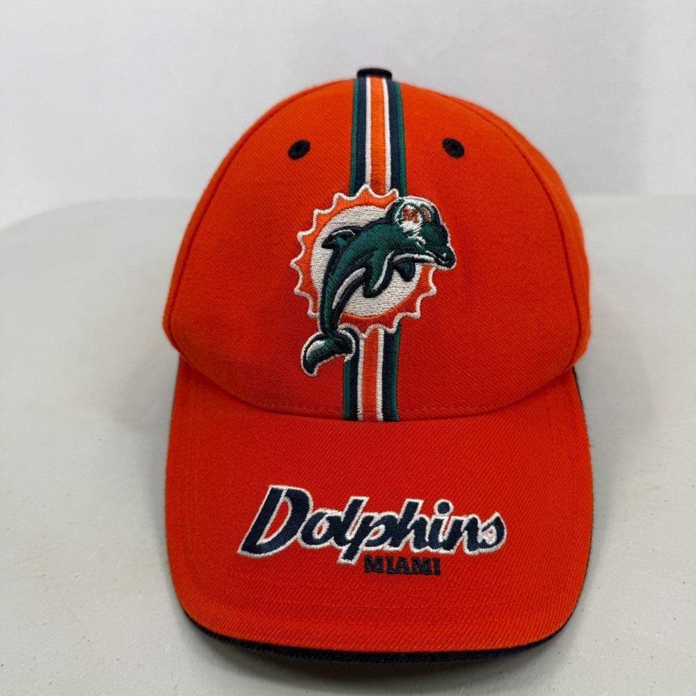 Twins Enterprise Miami Dolphins Hat Mens OSFA Orange Vintage NFL Embroidered Cap